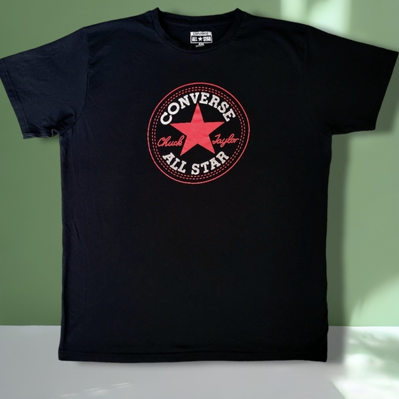 Converse Tops - LikeNew Womens Chuck Taylor Converse Tee Black Converse All Star Tee XXL